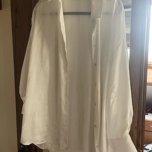Zara blouse white oversized